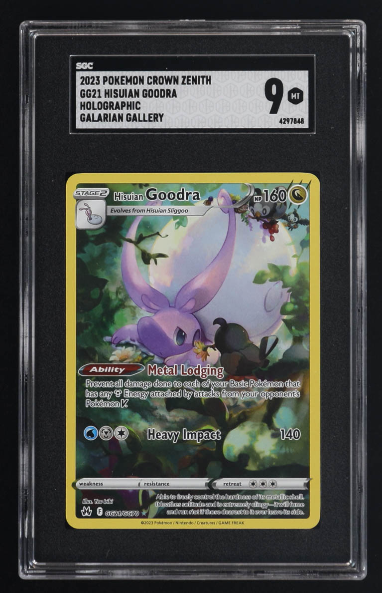 Hisuian Goodra 2023 Pokemon Crown Zenith Holographic Galarian Gallery #GG21 (CGC 9) at PristineAuction.com Hisuian Goodra 2023 Pokemon Crown Zenith Holographic Galarian Gallery #GG21 (CGC 9) at PristineAuction.com