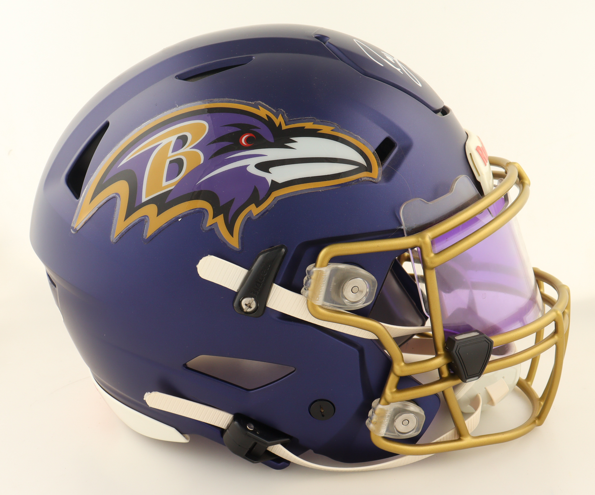 Ray Lewis Signed Ravens Full-Size Authentic On-Field Speed-Flex Helmet With Visor (Beckett) at PristineAuction.com Ray Lewis Signed Ravens Full-Size Authentic On-Field Speed-Flex Helmet With Visor (Beckett) at PristineAuction.com