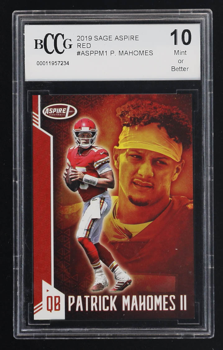 Patrick Mahomes II 2019 SAGE Aspire Red #ASPPM1 (BCCG 10) at PristineAuction.com Patrick Mahomes II 2019 SAGE Aspire Red #ASPPM1 (BCCG 10) at PristineAuction.com