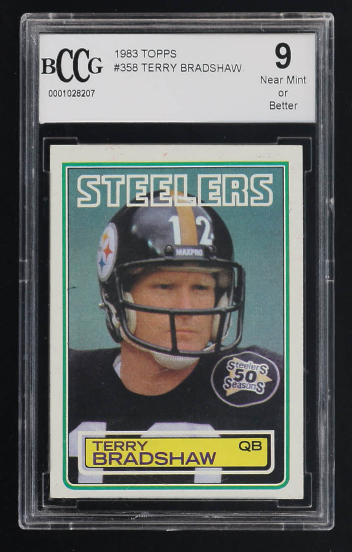 Terry Bradshaw 1983 Topps #358 (BCCG 9) at PristineAuction.com Terry Bradshaw 1983 Topps #358 (BCCG 9) at PristineAuction.com