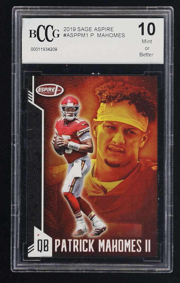 Patrick Mahomes II 2019 SAGE Aspire #ASPPM1 (BCCG 10) at PristineAuction.com Patrick Mahomes II 2019 SAGE Aspire #ASPPM1 (BCCG 10) at PristineAuction.com