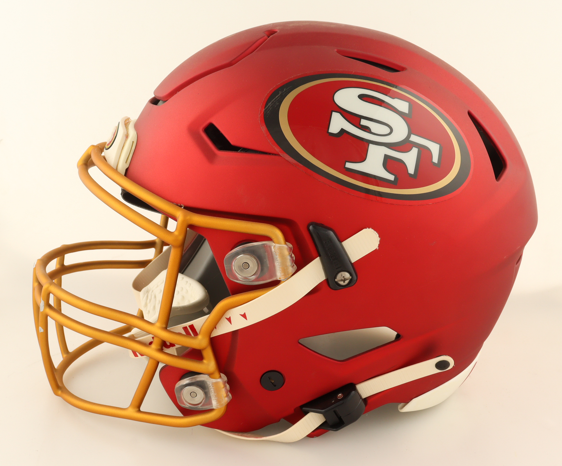 Jerry Rice Signed 49ers Full-Size Authentic On-Field Speed-Flex Helmet With Multiple Inscriptions (Radtke) at PristineAuction.com Jerry Rice Signed 49ers Full-Size Authentic On-Field Speed-Flex Helmet With Multiple Inscriptions (Radtke) at PristineAuction.com