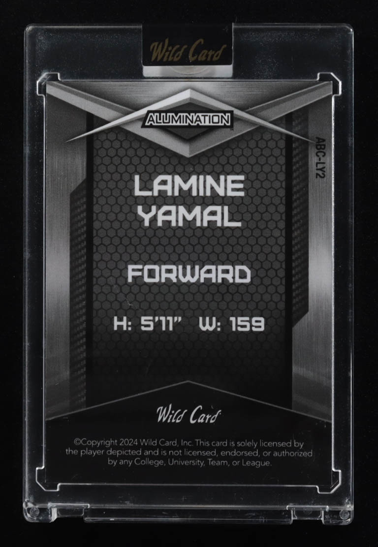 Lamine Yamal 2024 Wild Card Alumination Silver #ABCLY2 #30/50 RC at PristineAuction.com Lamine Yamal 2024 Wild Card Alumination Silver #ABCLY2 #30/50 RC at PristineAuction.com