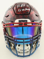 Rob Gronkowski Signed Patriots Full-Size Authentic Custom Alternate On-Field Speed Helmet with Visor Inscribed "4x SB Champ" (Radtke) at PristineAuction.com