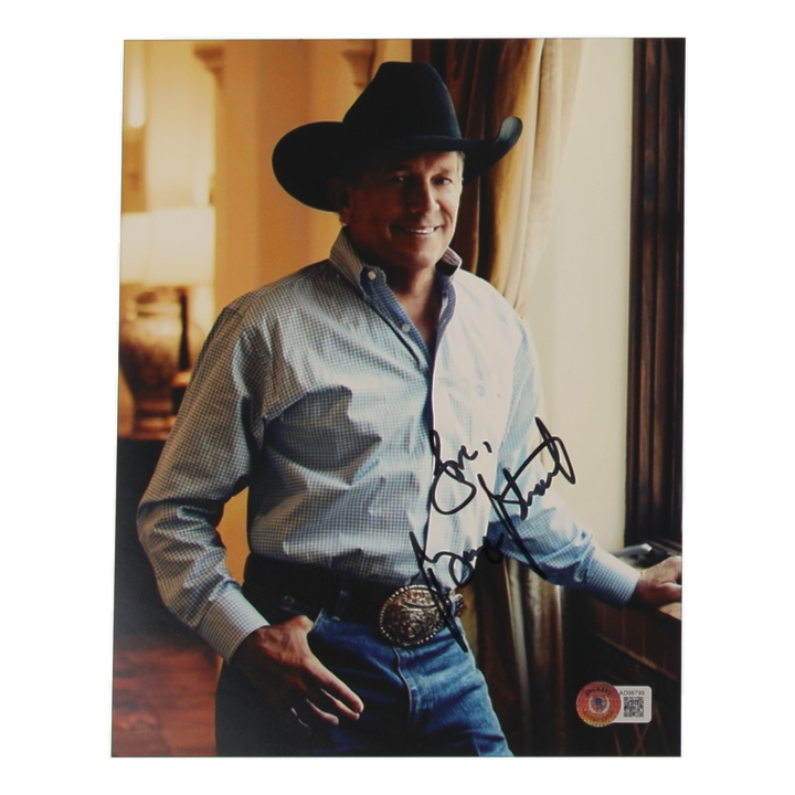 George Strait Signed 8x10 Photo Inscribed "Love" (Beckett) at PristineAuction.com George Strait Signed 8x10 Photo Inscribed "Love" (Beckett) at PristineAuction.com