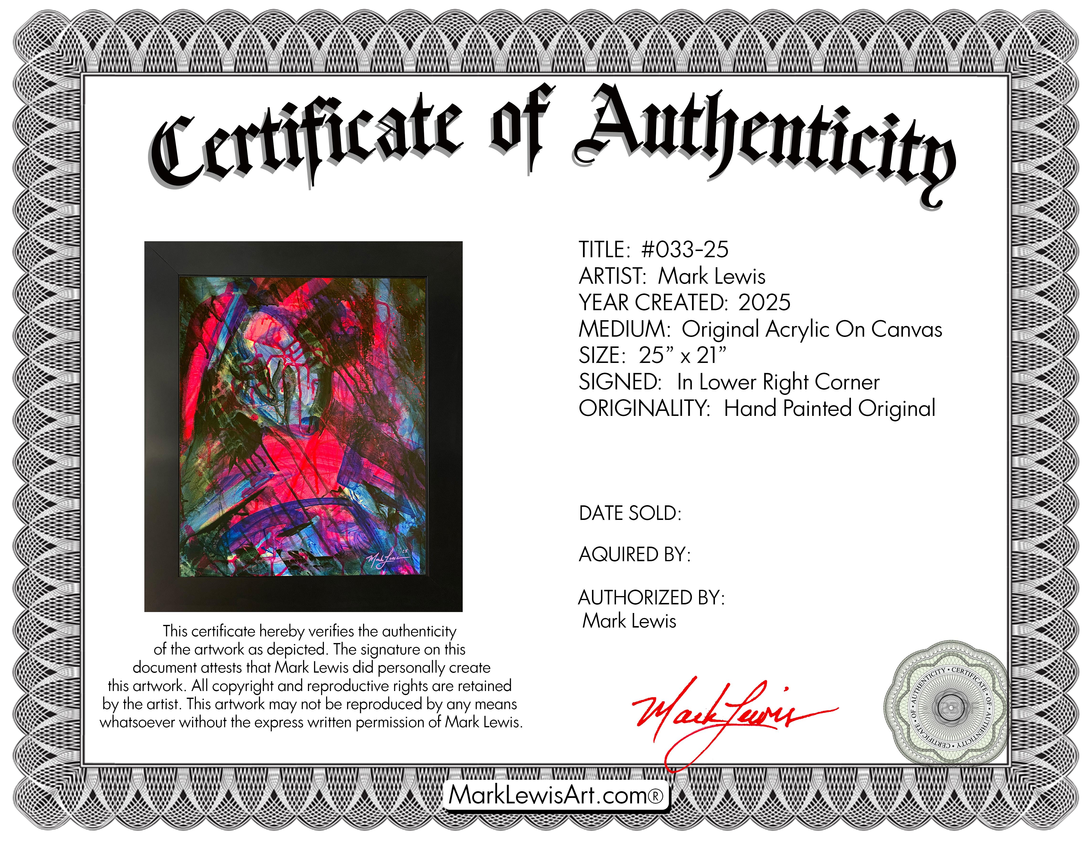 Mark Lewis Custom Framed Original Painting On Canvas #033-25 (Lewis) at PristineAuction.com Mark Lewis Custom Framed Original Painting On Canvas #033-25 (Lewis) at PristineAuction.com