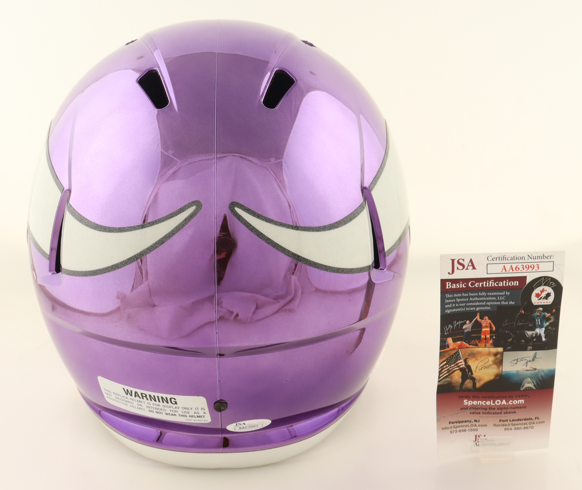 Robert Smith Signed Vikings Full-Size Authentic On-Field Chrome Speed Helmet (JSA) at PristineAuction.com Robert Smith Signed Vikings Full-Size Authentic On-Field Chrome Speed Helmet (JSA) at PristineAuction.com