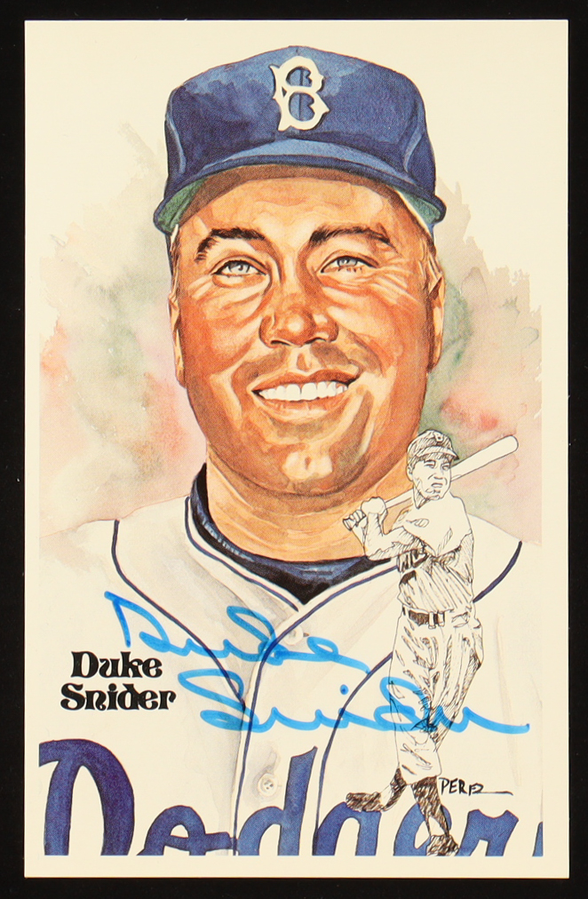 Duke Snider Signed 1981 Perez-Steele #172 Postcard #7787/10000 (Beckett) at PristineAuction.com Duke Snider Signed 1981 Perez-Steele #172 Postcard #7787/10000 (Beckett) at PristineAuction.com