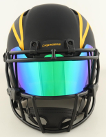 Omarion Hampton Signed Chargers Full-Size Authentic On-Field Eclipse Alternate Speed Helmet with Visor (Beckett) at PristineAuction.com