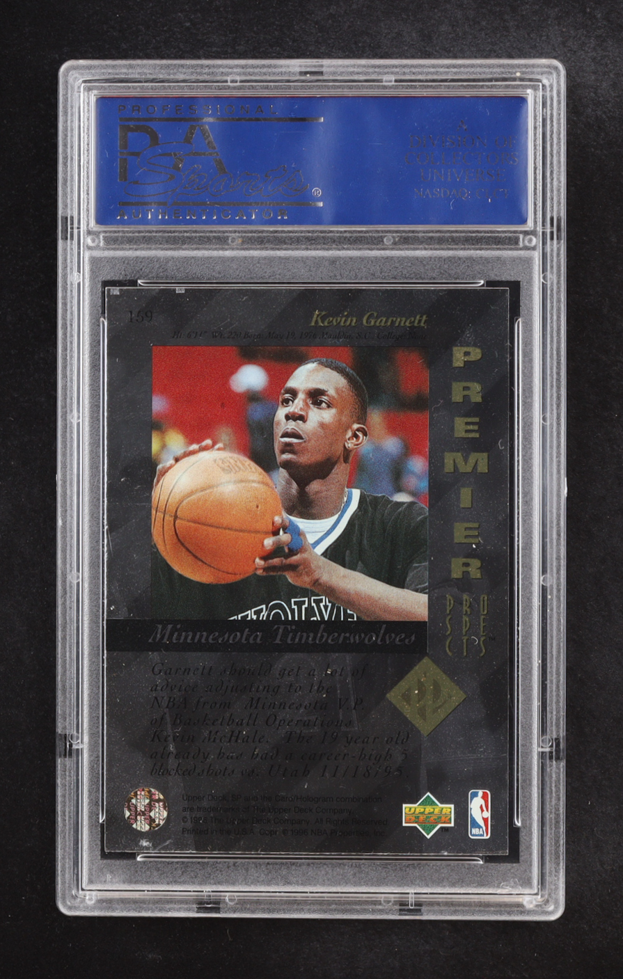 Kevin Garnett 1995-96 SP #159 RC (PSA 9) at PristineAuction.com Kevin Garnett 1995-96 SP #159 RC (PSA 9) at PristineAuction.com