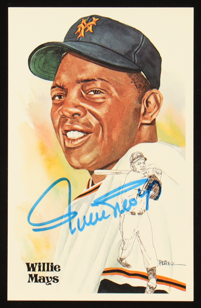 Willie Mays Signed 1981 Perez-Steele #168 Postcard #6829/10000 (Beckett) at PristineAuction.com Willie Mays Signed 1981 Perez-Steele #168 Postcard #6829/10000 (Beckett) at PristineAuction.com