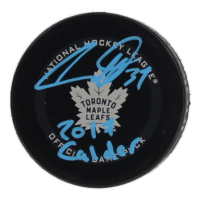 Auston Matthews Signed Maple Leafs Logo Hockey Puck (Fanatics) at PristineAuction.com