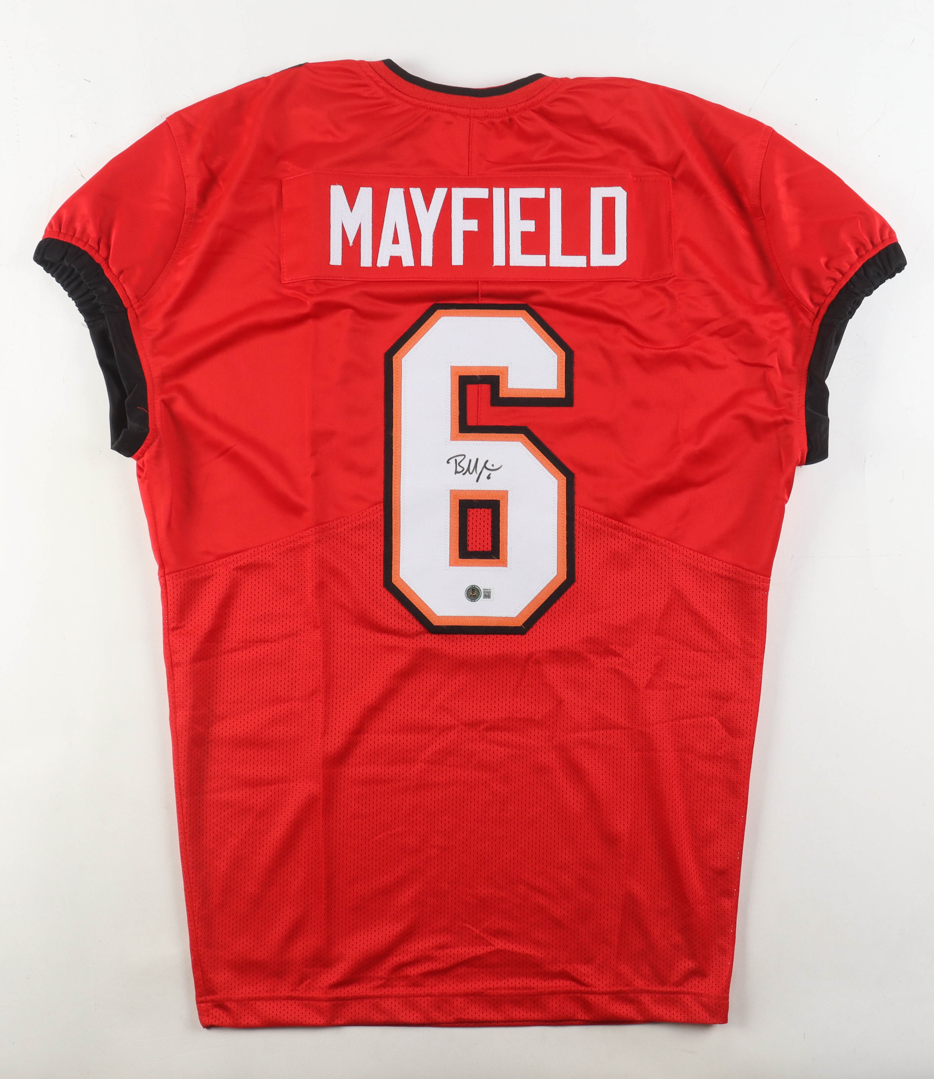 Baker Mayfield Signed Jersey (Beckett) at PristineAuction.com Baker Mayfield Signed Jersey (Beckett) at PristineAuction.com