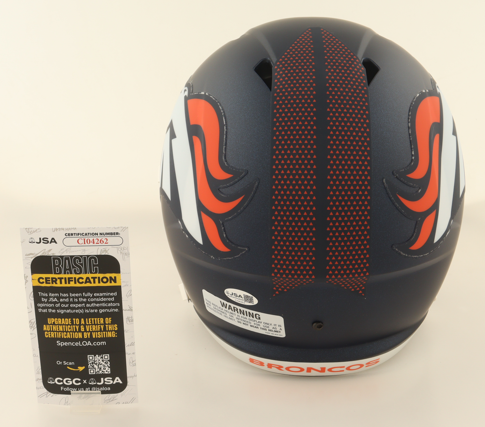 RJ Harvey Signed Broncos Full-Size Speed Helmet (JSA) at PristineAuction.com RJ Harvey Signed Broncos Full-Size Speed Helmet (JSA) at PristineAuction.com