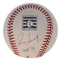 Greg Maddux Signed OML Hall OF Fame Logo Baseball Inscribed "HOF 14" (Beckett) at PristineAuction.com