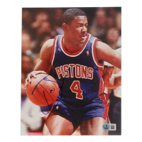 Joe Dumars Signed Pistons 8x10 Photo (Beckett) at PristineAuction.com