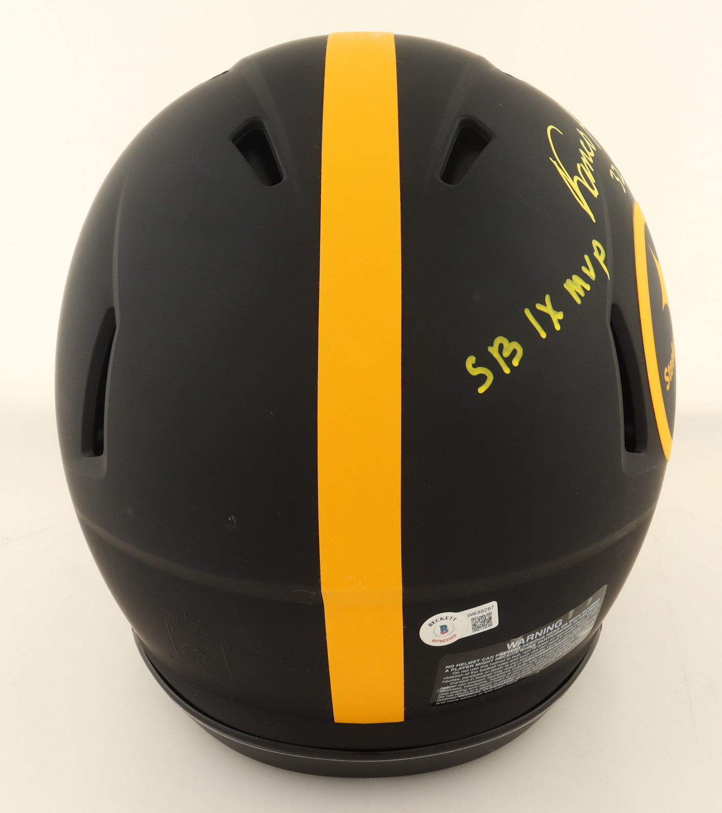 Franco Harris Signed Steelers Full-Size Authentic On-Field Eclipse Alternate Speed Helmet With Visor Inscribed "HOF 90" & "SB IX MVP" (Beckett) at PristineAuction.com Franco Harris Signed Steelers Full-Size Authentic On-Field Eclipse Alternate Speed Helmet With Visor Inscribed "HOF 90" & "SB IX MVP" (Beckett) at PristineAuction.com