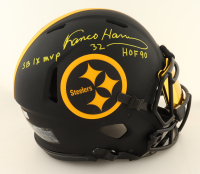 Franco Harris Signed Steelers Full-Size Authentic On-Field Eclipse Alternate Speed Helmet With Visor Inscribed "HOF 90" & "SB IX MVP" (Beckett) at PristineAuction.com
