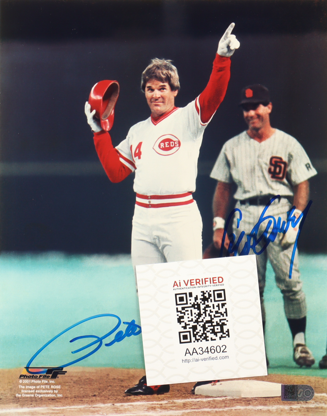 Pete Rose & Steve Garvey Signed 8x10 Photo (AIV) at PristineAuction.com Pete Rose & Steve Garvey Signed 8x10 Photo (AIV) at PristineAuction.com