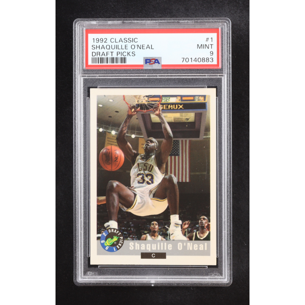 Shaquille O'Neal 1992 Classic Draft Picks #1 RC (PSA 9) at PristineAuction.com Shaquille O'Neal 1992 Classic Draft Picks #1 RC (PSA 9) at PristineAuction.com