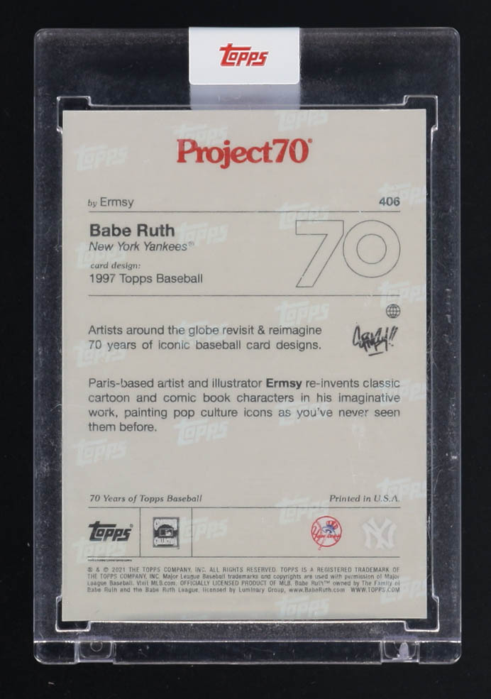Babe Ruth 2021 Topps Project70 #406 / Ermsy at PristineAuction.com Babe Ruth 2021 Topps Project70 #406 / Ermsy at PristineAuction.com