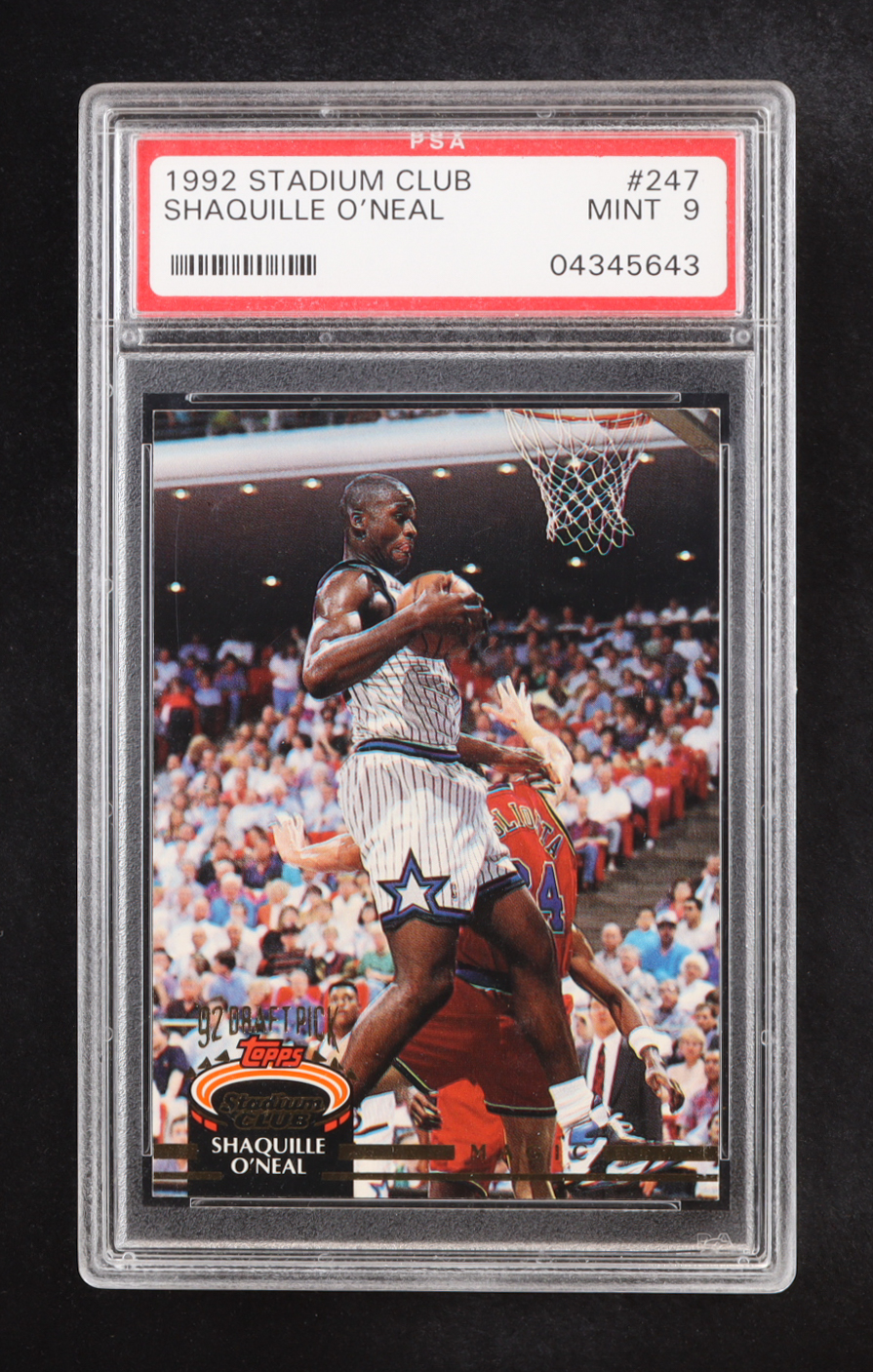 Shaquille O'Neal 1992 Topps Stadium Club #247 RC (PSA 9) at PristineAuction.com Shaquille O'Neal 1992 Topps Stadium Club #247 RC (PSA 9) at PristineAuction.com