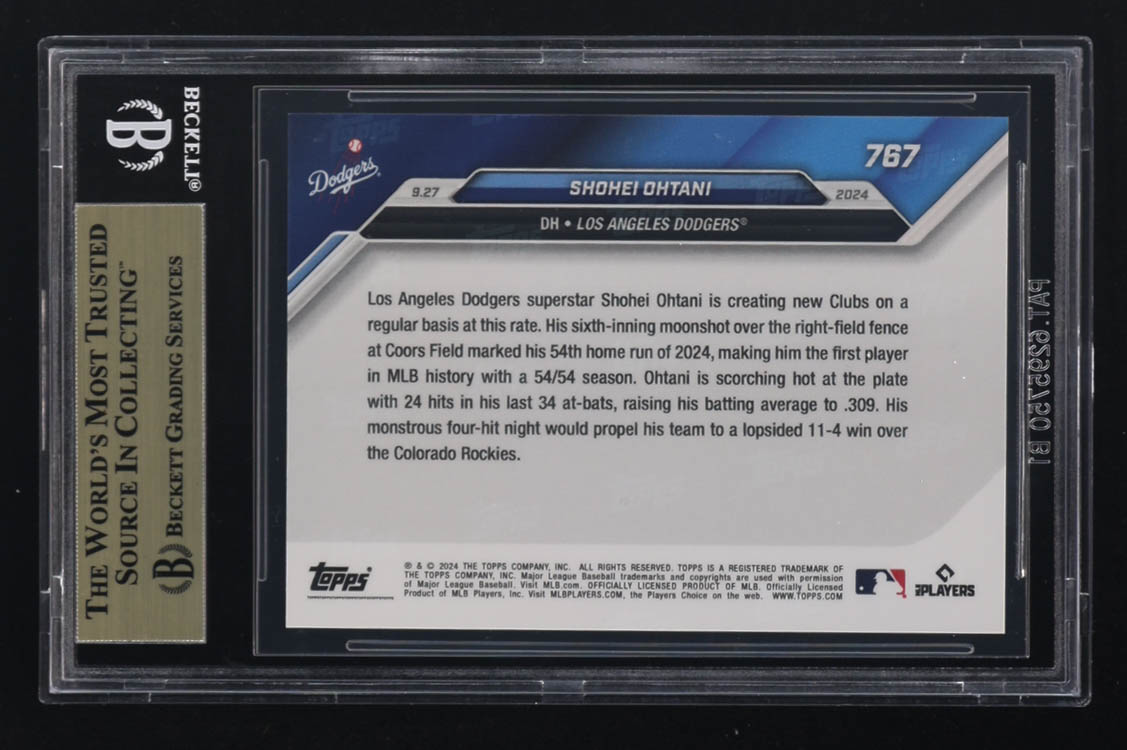Shohei Ohtani 2024 Topps Now #767 (BGS 10) at PristineAuction.com Shohei Ohtani 2024 Topps Now #767 (BGS 10) at PristineAuction.com
