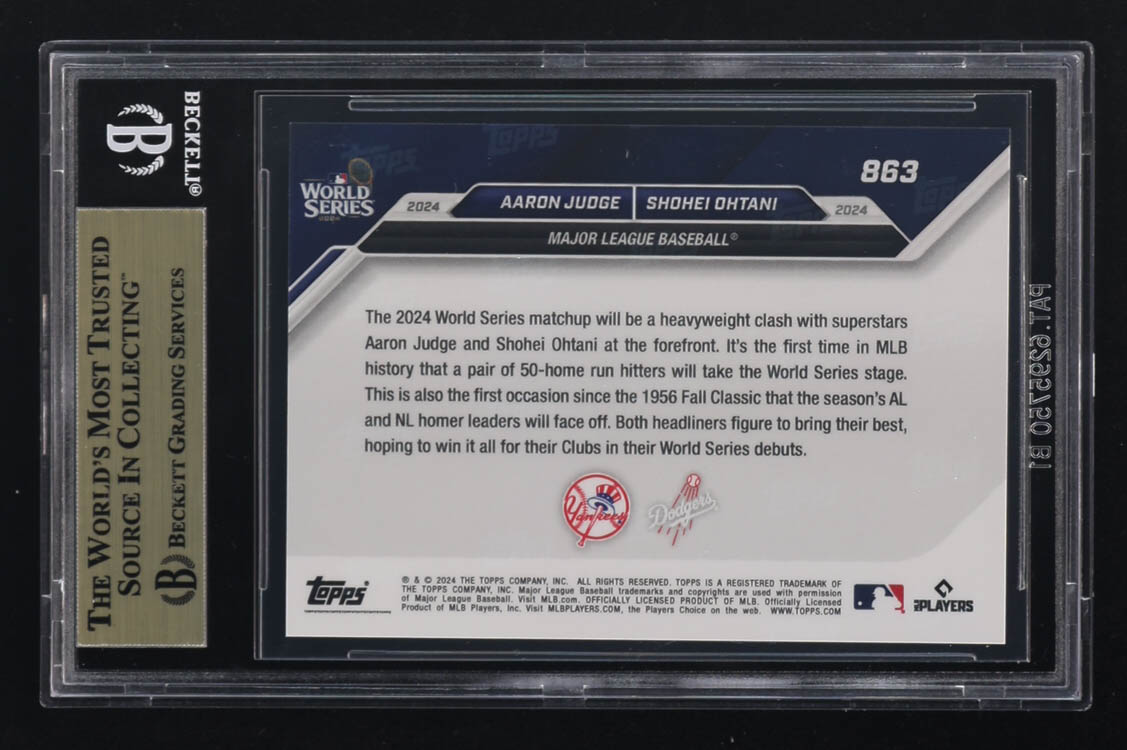 Aaron Judge / Shohei Ohtani 2024 Topps Now #863 (BGS 10) at PristineAuction.com Aaron Judge / Shohei Ohtani 2024 Topps Now #863 (BGS 10) at PristineAuction.com