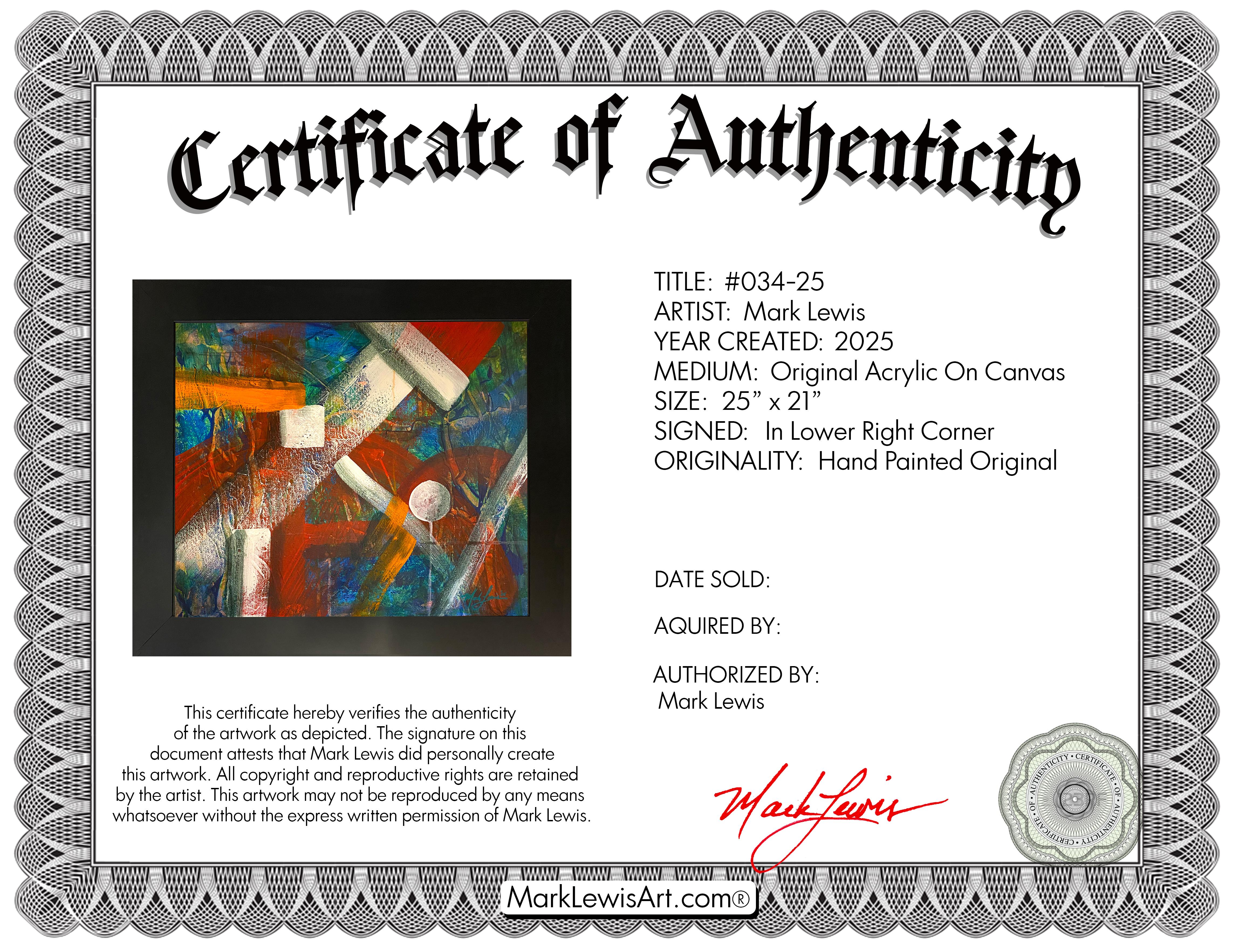 Mark Lewis Custom Framed Original Painting On Canvas #034-25 (Lewis) at PristineAuction.com Mark Lewis Custom Framed Original Painting On Canvas #034-25 (Lewis) at PristineAuction.com