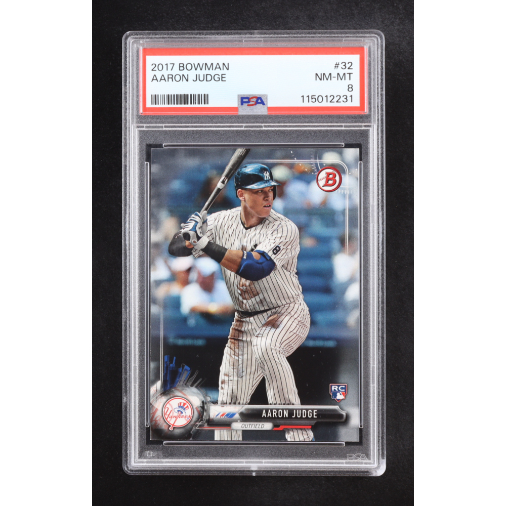 Aaron Judge 2017 Bowman #32 RC (PSA 8) at PristineAuction.com Aaron Judge 2017 Bowman #32 RC (PSA 8) at PristineAuction.com