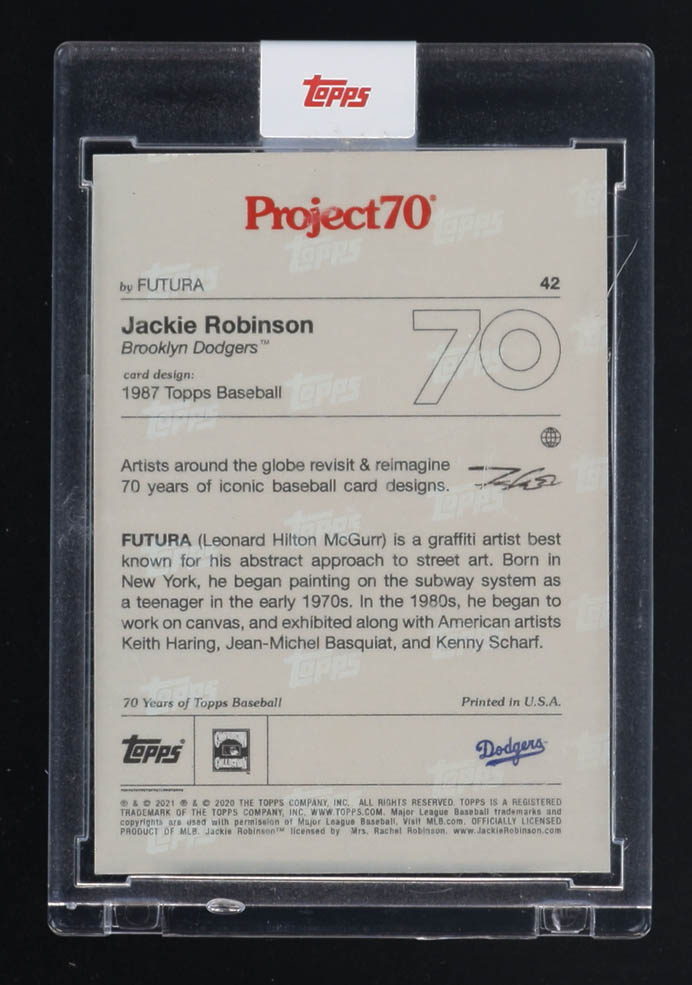 Jackie Robinson 2021 Topps Project70 #42 / Futura at PristineAuction.com Jackie Robinson 2021 Topps Project70 #42 / Futura at PristineAuction.com
