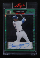 Sammy Sosa 2023 Pro Set Pure Autographs '89 Bronze Spectrum Green #89SS1 #14/25 at PristineAuction.com