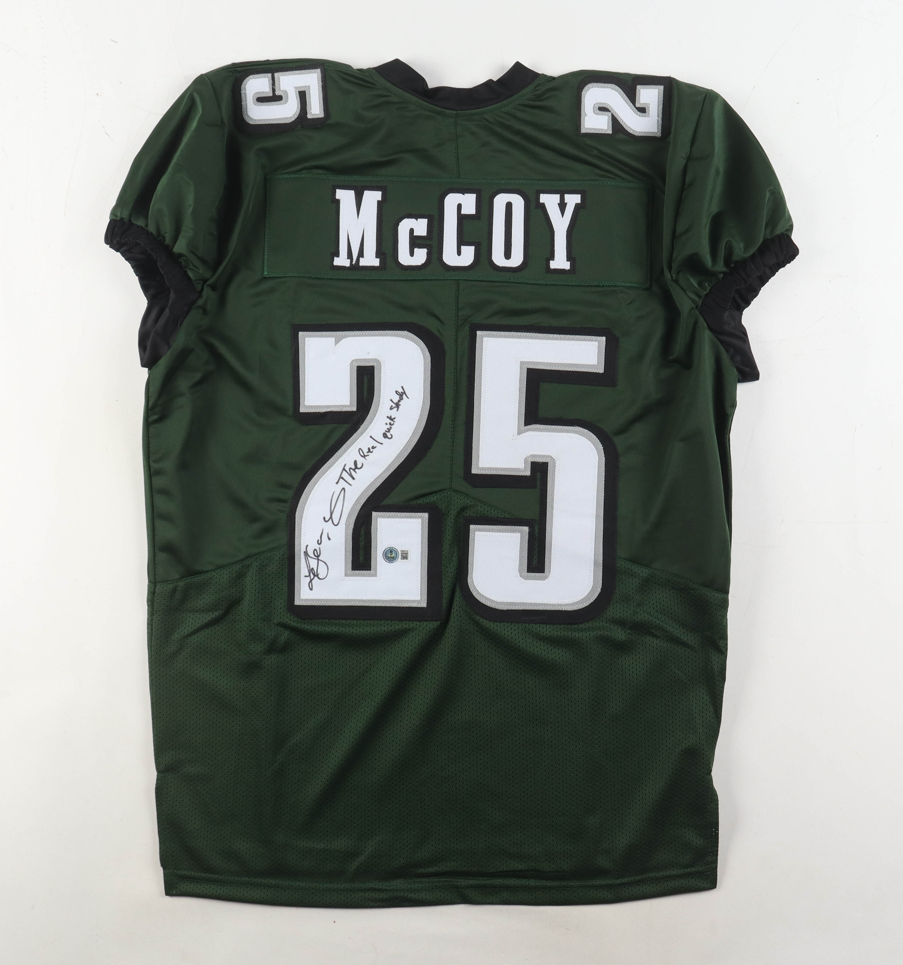 LeSean McCoy Signed Jersey Inscribed "The Real Quick Shady" (Beckett) at PristineAuction.com LeSean McCoy Signed Jersey Inscribed "The Real Quick Shady" (Beckett) at PristineAuction.com