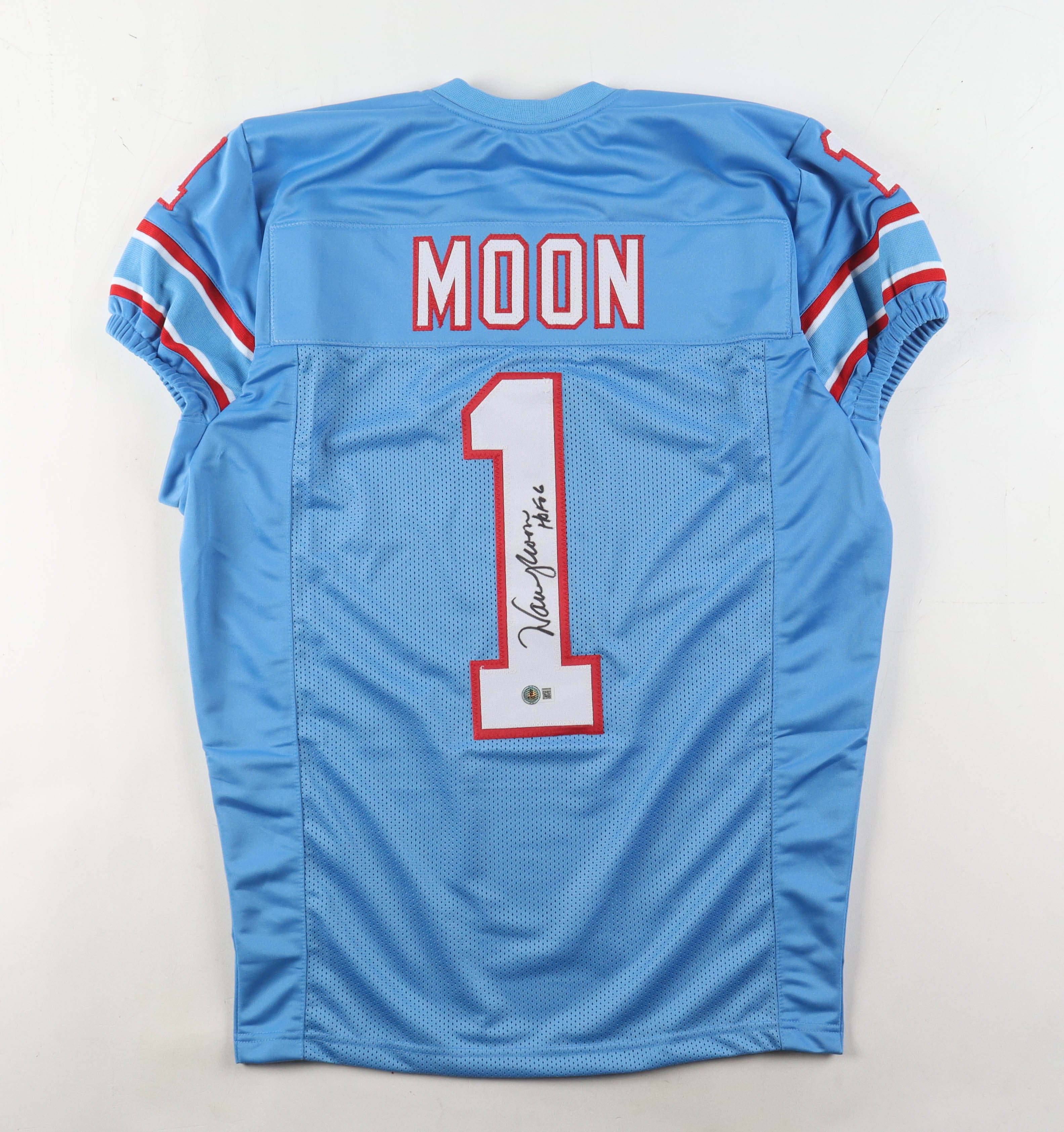 Warren Moon Signed Jersey Inscribed "HOF 06" (Beckett) at PristineAuction.com Warren Moon Signed Jersey Inscribed "HOF 06" (Beckett) at PristineAuction.com