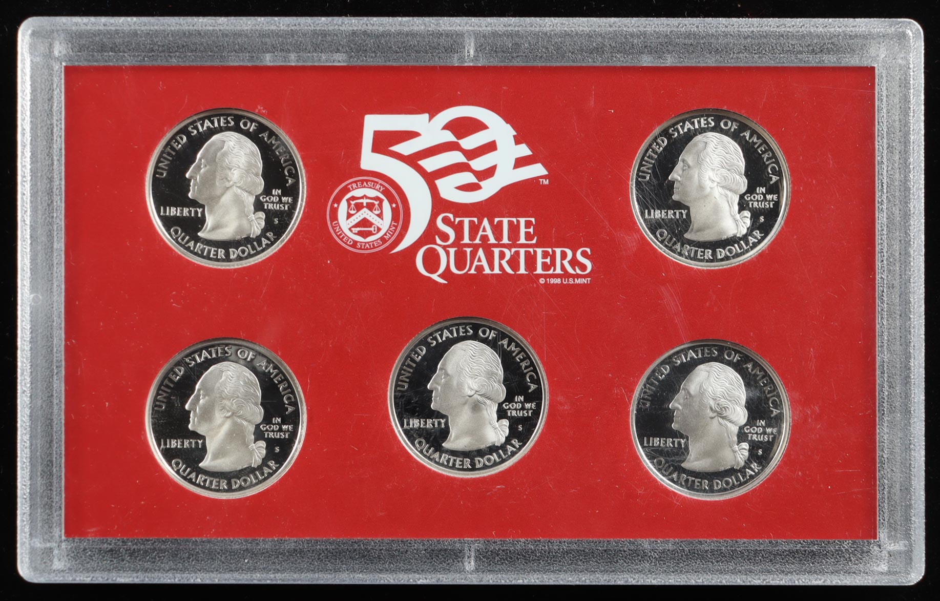 2007-S United States 50 State Quarters Mint Silver Set with (5) Coins at PristineAuction.com 2007-S United States 50 State Quarters Mint Silver Set with (5) Coins at PristineAuction.com