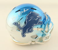 Barry Sanders Signed Lions Custom Speed Mini Helmet (Beckett) at PristineAuction.com