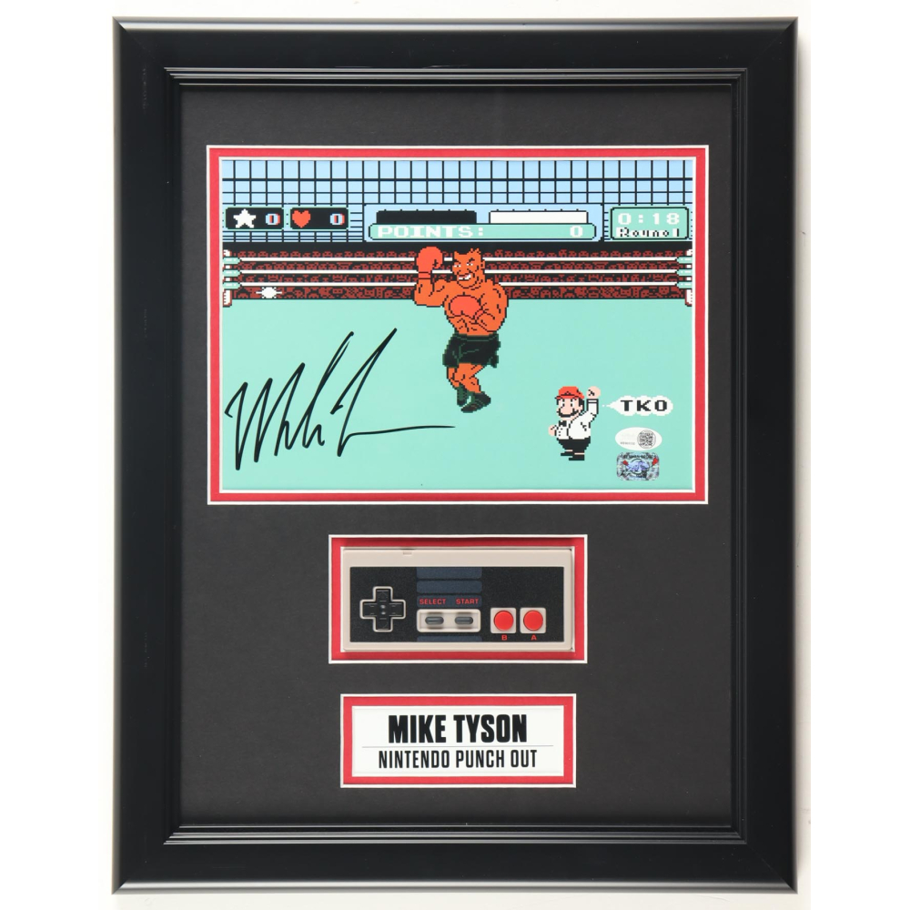 Mike Tyson Signed "Punch-Out!!" Custom Framed Photo Display With Nintendo Controller (JSA & Tyson) at PristineAuction.com