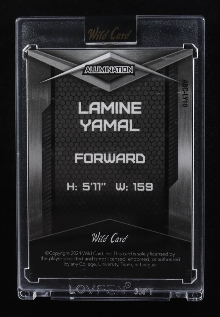 Lamine Yamal 2025 Wild Card Alumination Lamine Yamal Silver Diagonal Shimmer #ABCLY10 #7/50 RC at PristineAuction.com Lamine Yamal 2025 Wild Card Alumination Lamine Yamal Silver Diagonal Shimmer #ABCLY10 #7/50 RC at PristineAuction.com