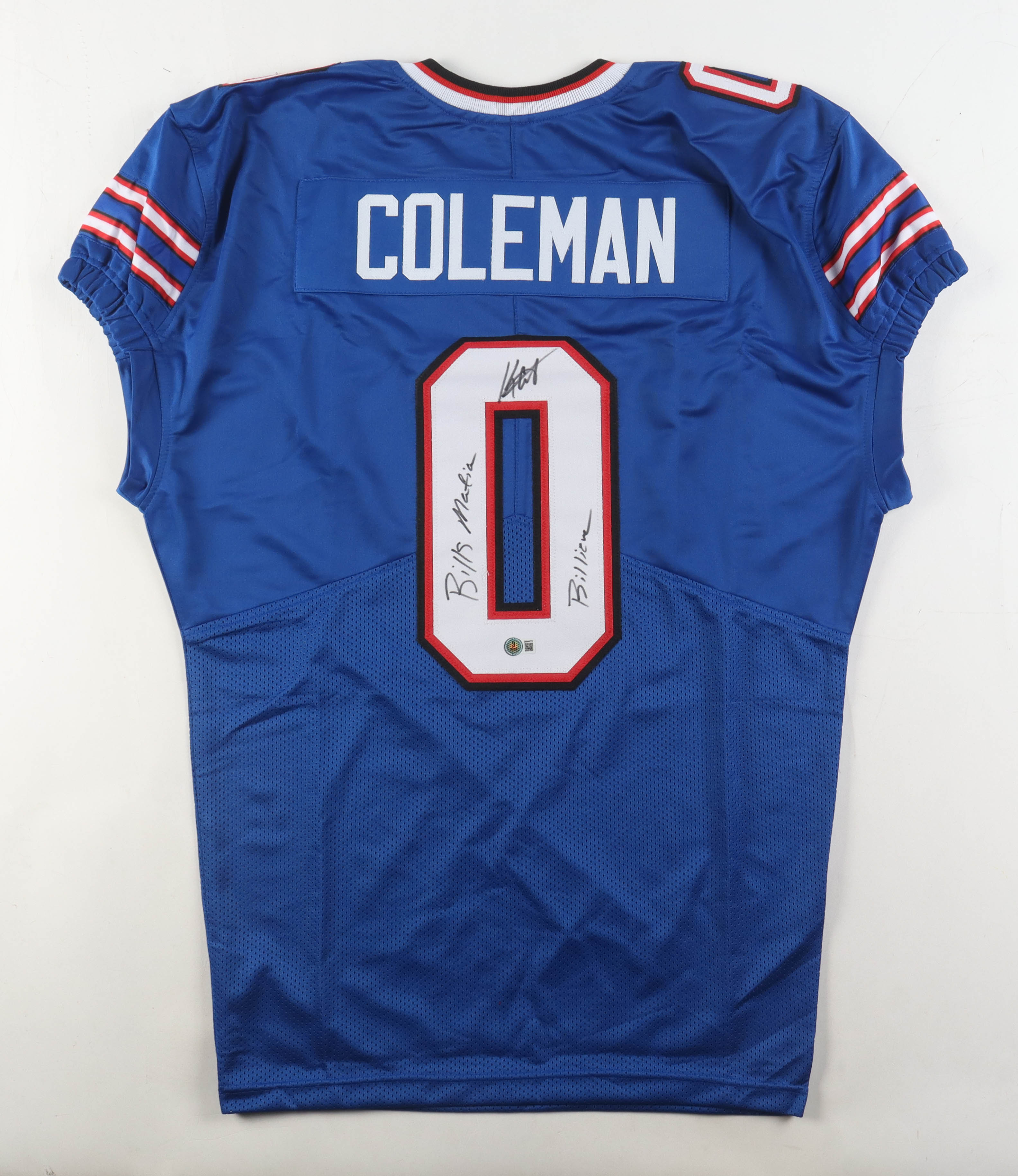 Keon Coleman Signed Jersey Inscribed "Bills Mafia" & "Billieve" (Beckett) at PristineAuction.com Keon Coleman Signed Jersey Inscribed "Bills Mafia" & "Billieve" (Beckett) at PristineAuction.com