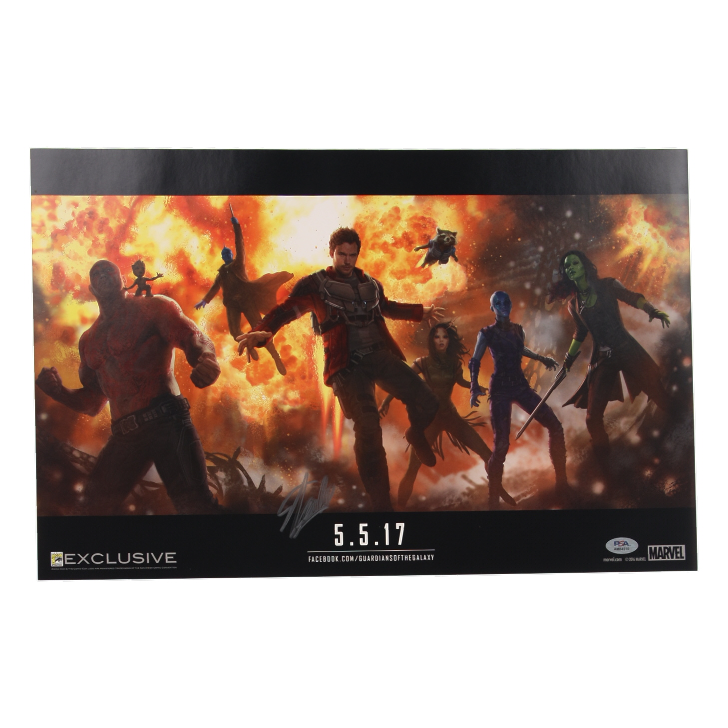 Stan Lee Signed "Guardians of the Galaxy" 13x20 Photo (PSA) at PristineAuction.com Stan Lee Signed "Guardians of the Galaxy" 13x20 Photo (PSA) at PristineAuction.com