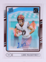 Luke McCaffrey 2024 Clearly Donruss Clearly Rated Rookie Autographs #80 RC at PristineAuction.com