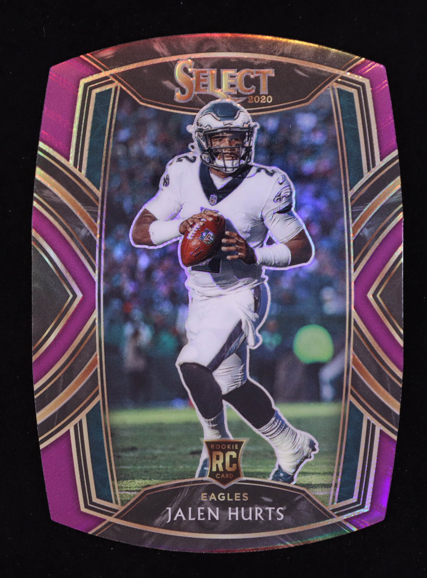 Jalen Hurts 2020 Select Prizm Purple Die Cut #250 RC at PristineAuction.com Jalen Hurts 2020 Select Prizm Purple Die Cut #250 RC at PristineAuction.com