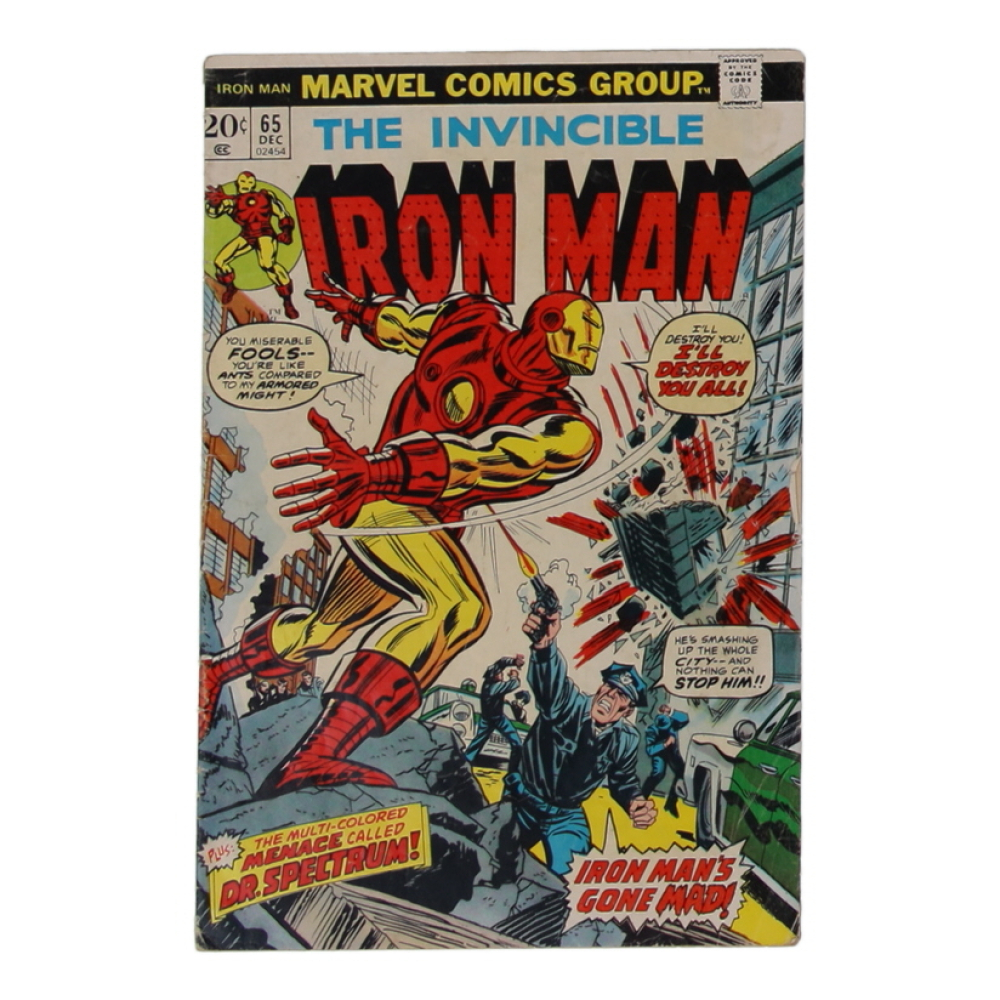 1973 "The Invincible Iron Man" Issue #65 Marvel Comic Book at PristineAuction.com 1973 "The Invincible Iron Man" Issue #65 Marvel Comic Book at PristineAuction.com