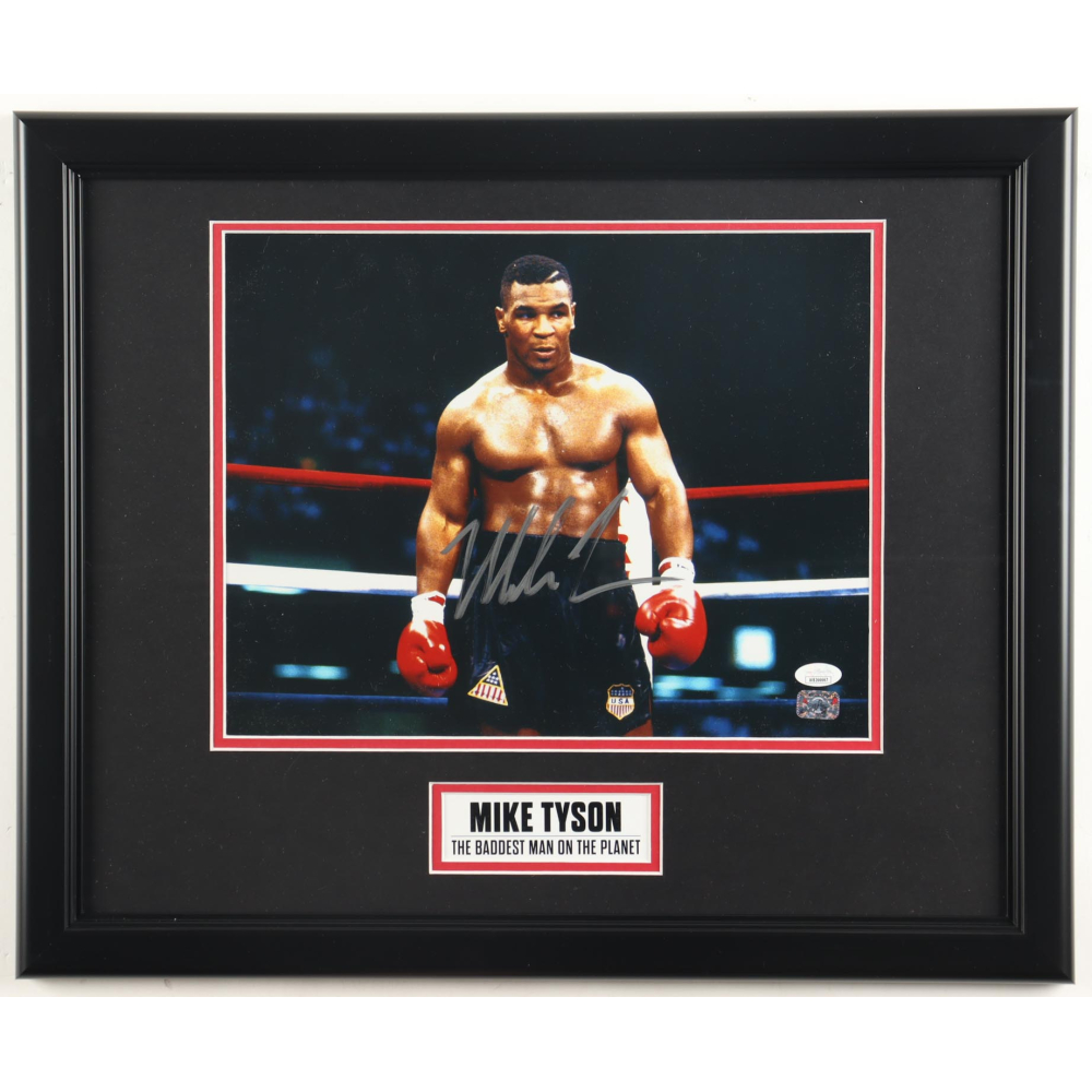 Mike Tyson Signed Custom Framed Photo Display (Tyson & JSA) at PristineAuction.com Mike Tyson Signed Custom Framed Photo Display (Tyson & JSA) at PristineAuction.com