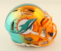 Tyreek Hill Signed Dolphins Custom Chrome Alternate Speed Mini Helmet with Custom Visor (JSA) at PristineAuction.com