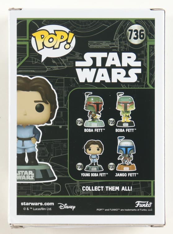 Daniel Logan Signed "Star Wars" #736 Young Boba Fett Bobble-Head Funko Pop! Vinyl Figure Inscribed "Boba Fett" (Beckett) at PristineAuction.com Daniel Logan Signed "Star Wars" #736 Young Boba Fett Bobble-Head Funko Pop! Vinyl Figure Inscribed "Boba Fett" (Beckett) at PristineAuction.com