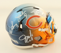 Jim Covert, Richard Dent & Jim McMahon Signed Bears Custom Chrome Alternate Speed Mini Helmet with Custom Visor (Beckett) at PristineAuction.com