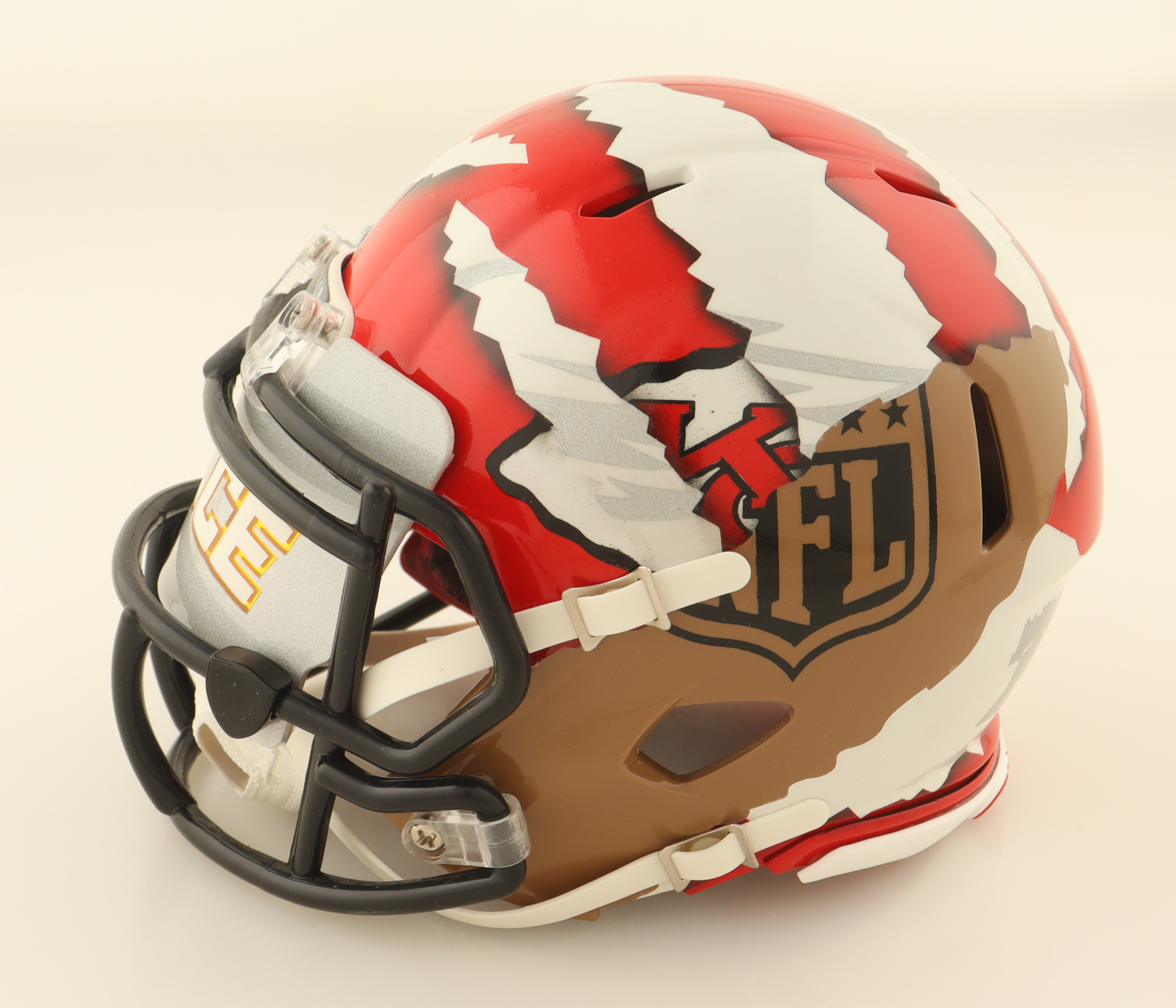 Travis Kelce & Jason Kelce Signed Custom Speed Mini Helmet with Custom Visor (Beckett & PSA) at PristineAuction.com Travis Kelce & Jason Kelce Signed Custom Speed Mini Helmet with Custom Visor (Beckett & PSA) at PristineAuction.com