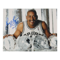 George Gervin Signed Spurs 8x10 Photo Inscribed "Ice" (Beckett) at PristineAuction.com
