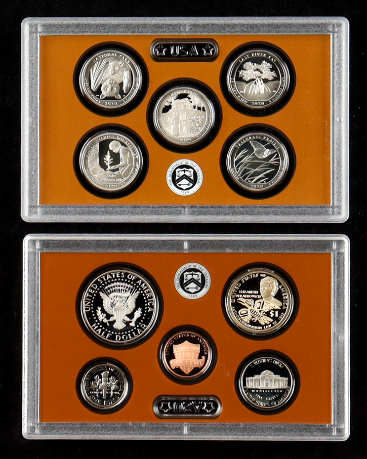 2020-S United States Mint Proof Set of (10) Coins at PristineAuction.com 2020-S United States Mint Proof Set of (10) Coins at PristineAuction.com